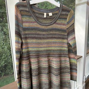Anthropologie Babydoll Striped Sweater by Moth Size S
